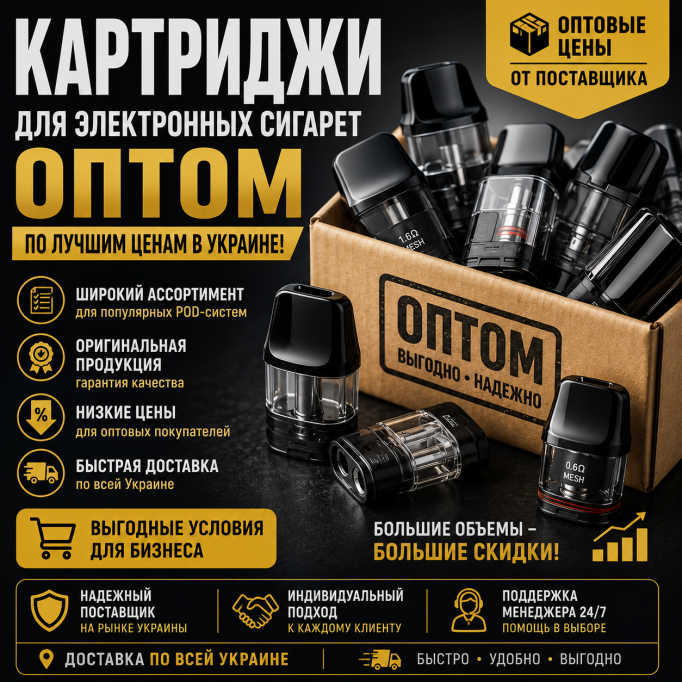 Картриджи для электронных сигарет оптом в Украине