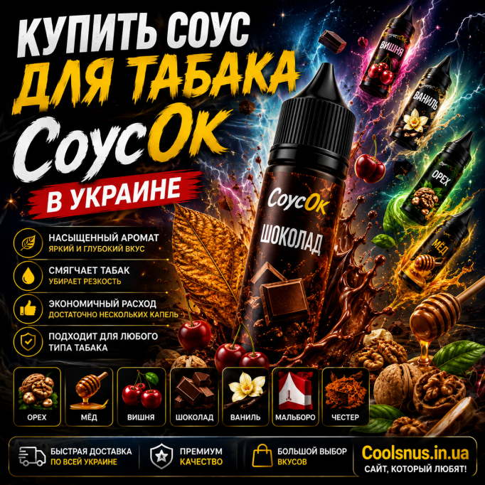 СоусОк для табака в Украине — вкусы и особенности применения
