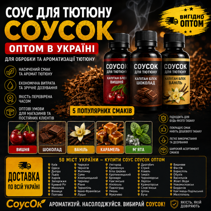 Купить соус для табака в Украине — СоусОк оптом