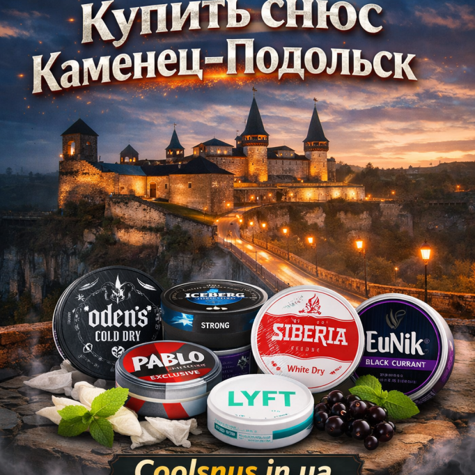 Купити снюс у Кам'янці-Подільському 2026 — оригінальний снюс з доставкою