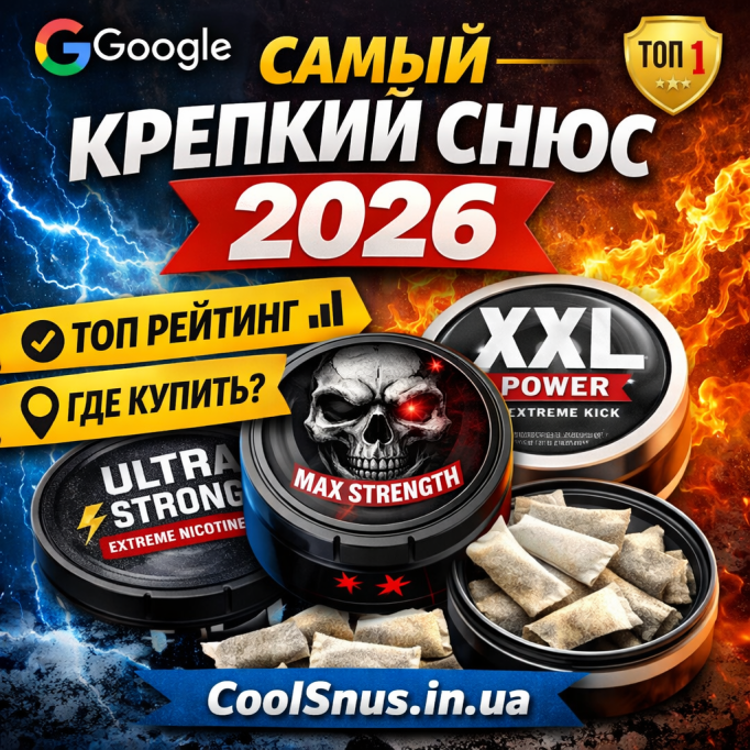 Самый крепкий снюс 2026: полный рейтинг сильнейших снюсов и лучшие позиции каталога CoolSnus