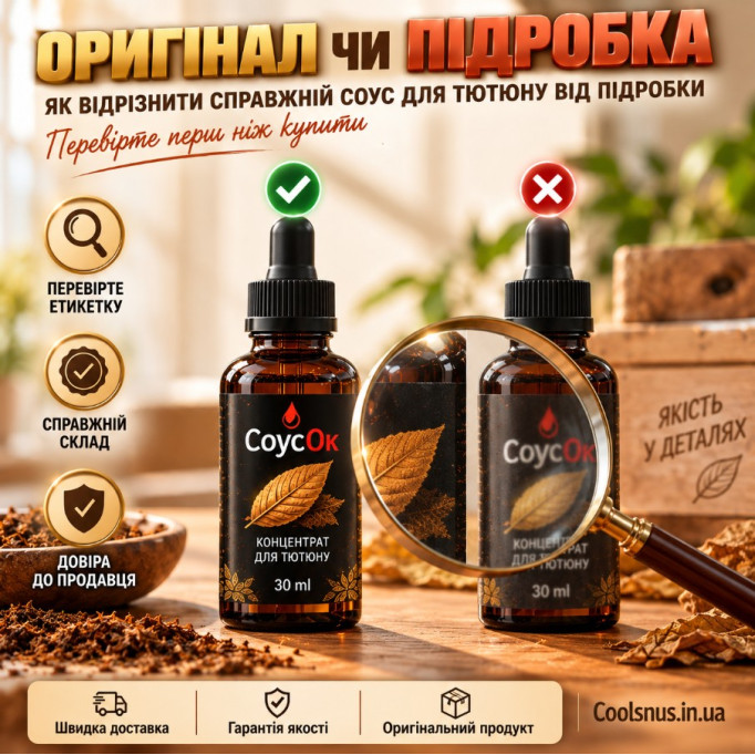 Соус для табака: как отличить оригинал от подделки