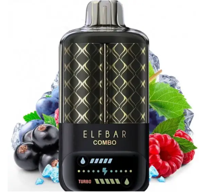 Одноразка Elf Bar Combo 25000 затяжок Blackcurrant Raspberry/Grape (Чорна Смородина Малина/Виноград)