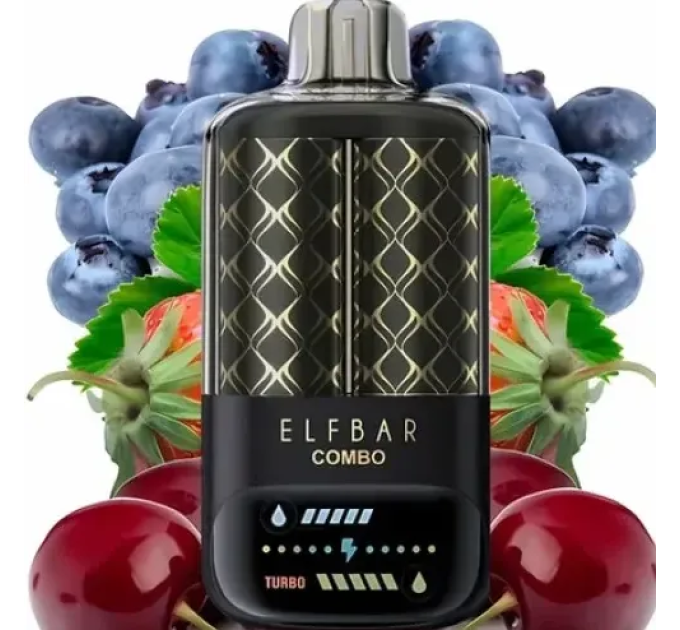 Одноразка Elf Bar Combo 25000 затяжок Blueberry Sour Raspberry / Cherry (Чорниця Кисла Малина / Вишня)