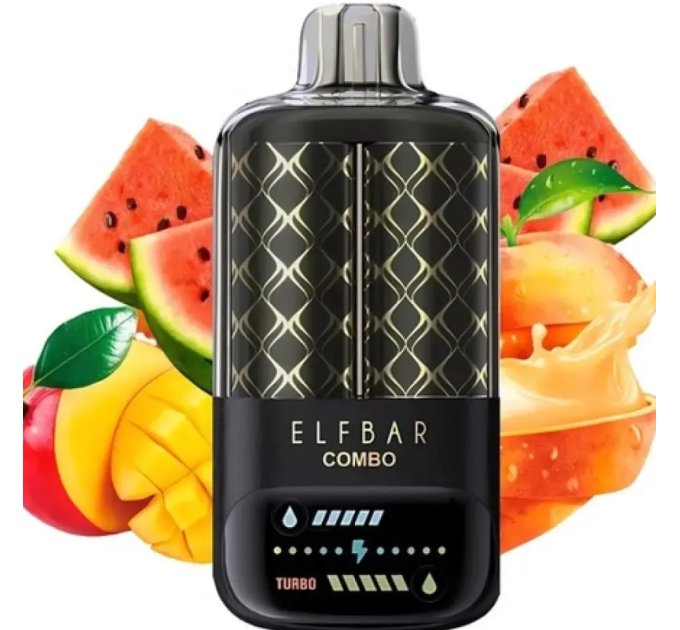 Одноразка Elf Bar Combo 25000 затяжок Peach Mango/Watermelon (Персик Манго/Кавун)