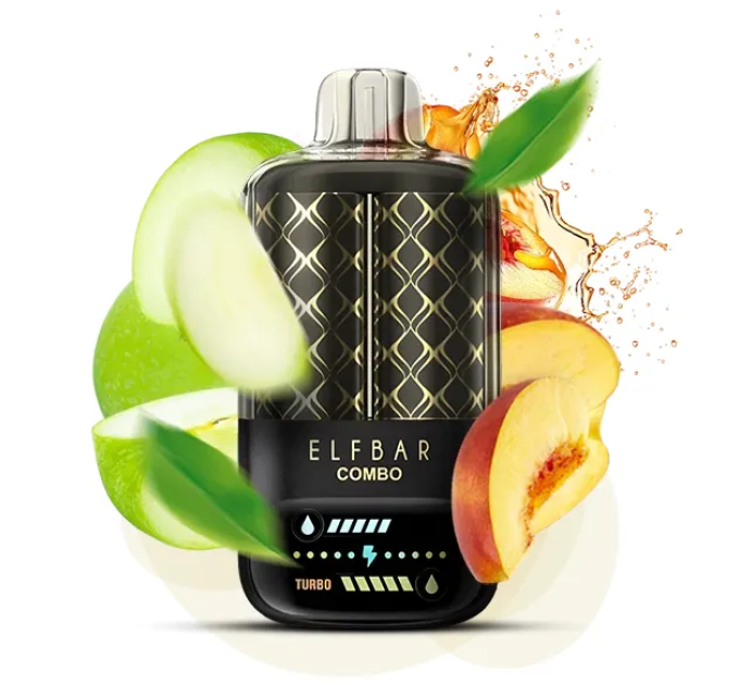 Одноразка Elf Bar Combo 25000 затяжек Apple / Juicy Peach (Яблоко / Персик)