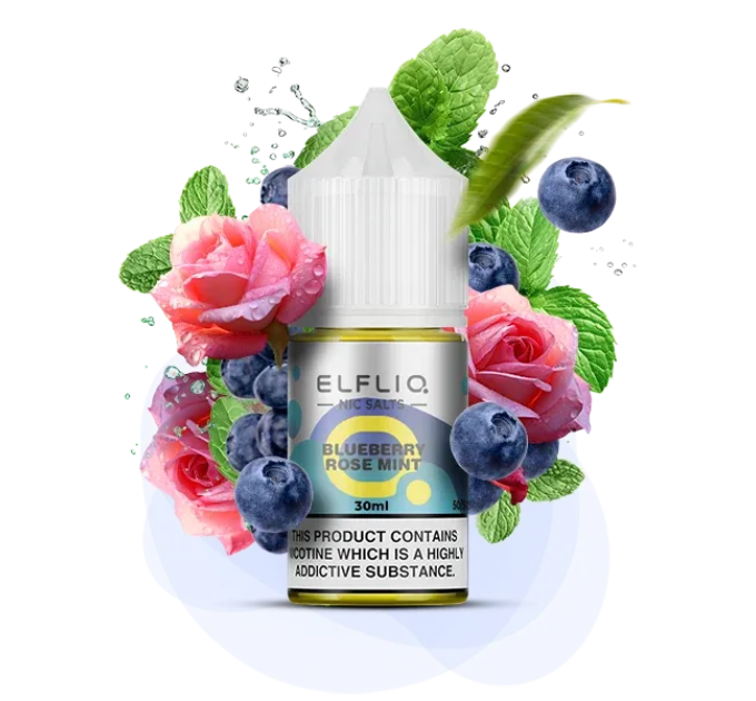 Сольова рідина Elf Bar Elfliq Blueberry Rose Mint 30 ml