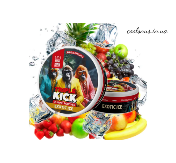 Снюс Aroma King Triple Kick Exotic Ice (Экзотик Лёд)