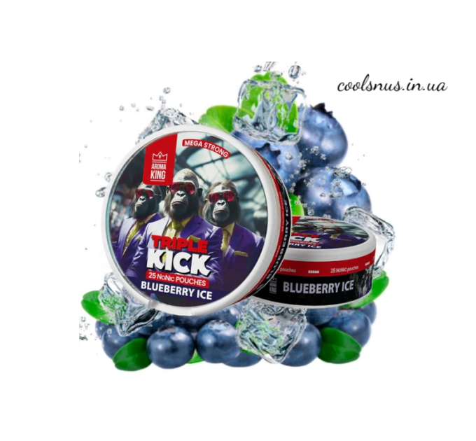 Снюс Aroma King Triple Kick Blueberry Ice (Черника Лёд)