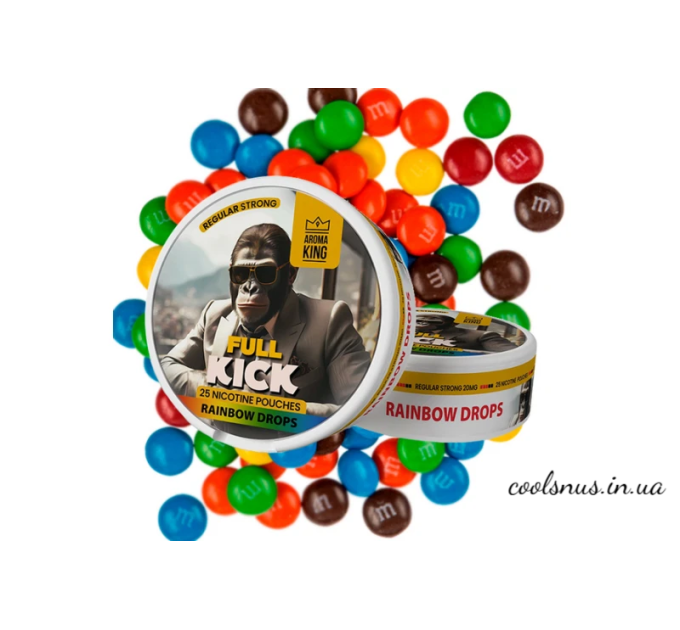 Снюс Aroma King Full Kick Rainbow Drops (Рэинбоу Дропс)