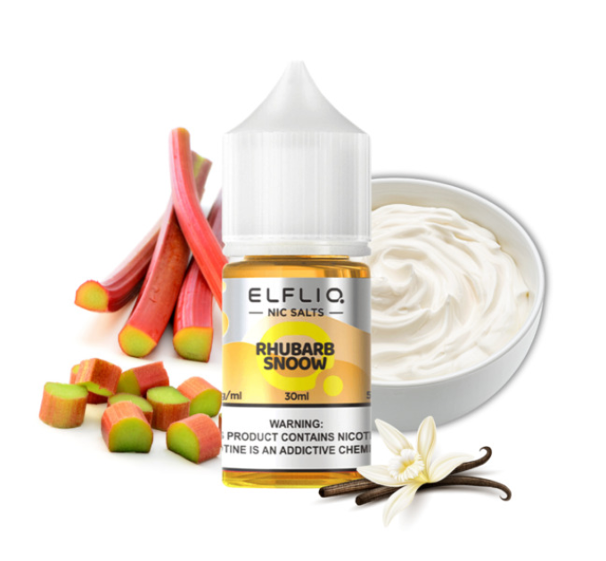 Сольова рідина Elf Bar Elfliq Rhubarb Snow 30 ml