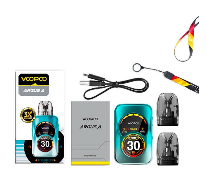 Багаторазова POD-система VooPoo Argus A 1100 з акумулятором 1100 мАг POD-система VooPoo Argus A 1100 — компактний дизайн і стабільна робота VooPoo Argus A 1100 з оригінальним картриджем серії Argus