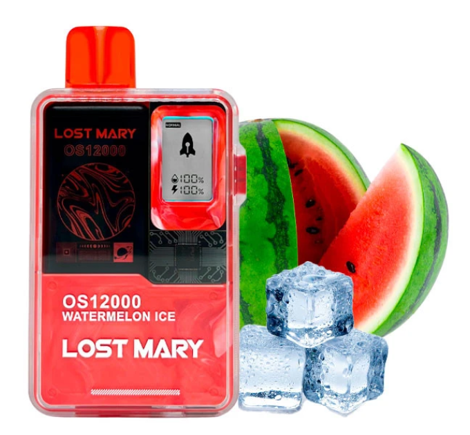 Одноразова електронна сигарета Lost Mary OS Watermelon Ice (Кавун Лід) (12000 Затяжок)