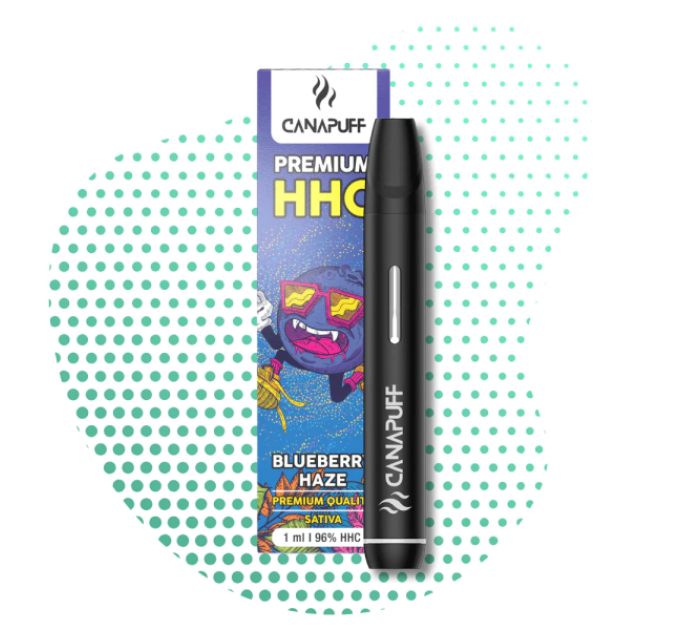 BLUEBERRY HAZE 96% HHC - Одноразовий вейп - CanaPuff - 1 мл