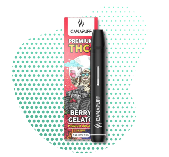 BERRY GELATO 79% THCv - CanaPuff - одне використання - 1 мл