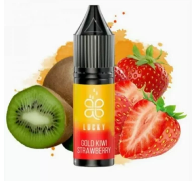 Солевая жидкость Lucky 15 мл 50 мг Gold Kiwi Strawberry (Киви Клубника) По самой низкой цене в Украине