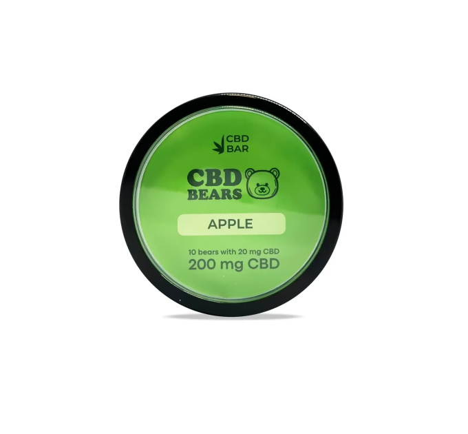 Желейні CBD ведмедики зі смаком яблука 16г 200мг CBD Vegan