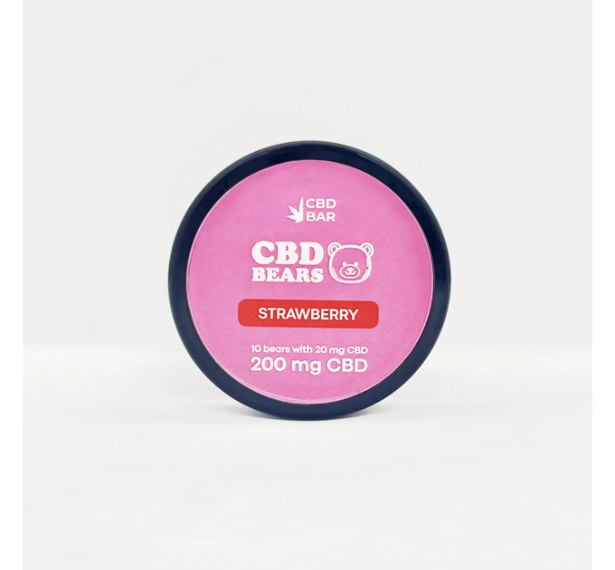 Желейні CBD ведмедики зі смаком полуниці 16г 200мг CBD Vegan