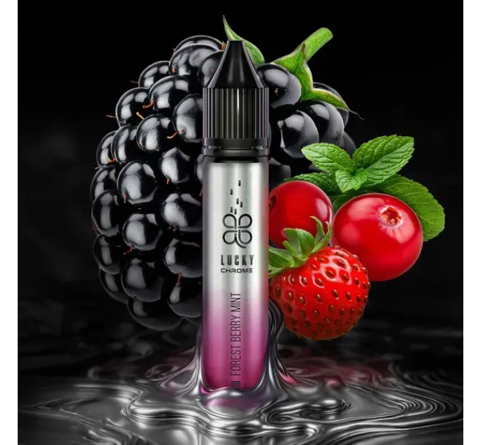 Жидкость Lucky Chrome Forest Berry Mint 30мл 50мг лесные ягоды мята для POD