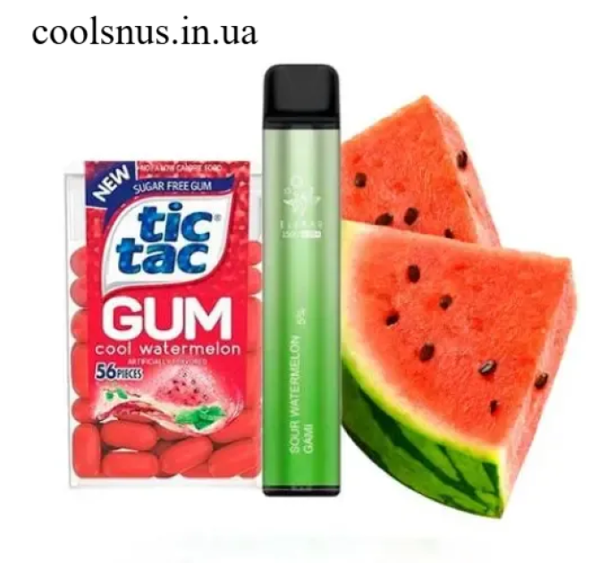 Одноразовый POD Elf Bar Ultra 1500 Sour Watermelon Gumi
