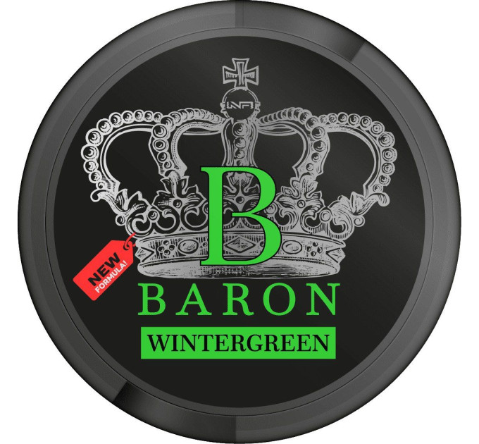 Снюс Baron Wintergreen 50 mg Купити в Запоріжжі