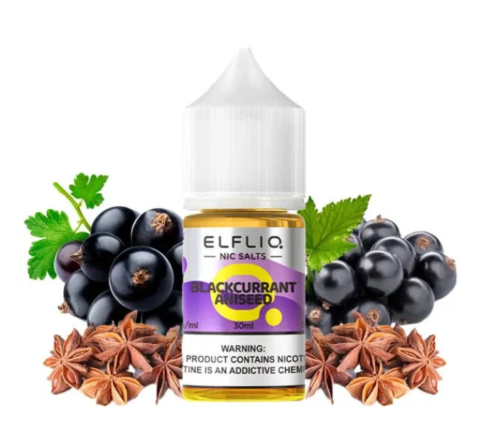 Солевая жидкость Elf Bar Elfliq Blackcurrant Aniseed 30 ml
