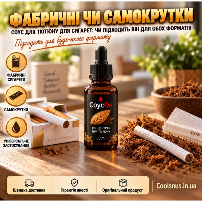 Соус для табака для сигарет: подходит ли он для фабричных и самокруток